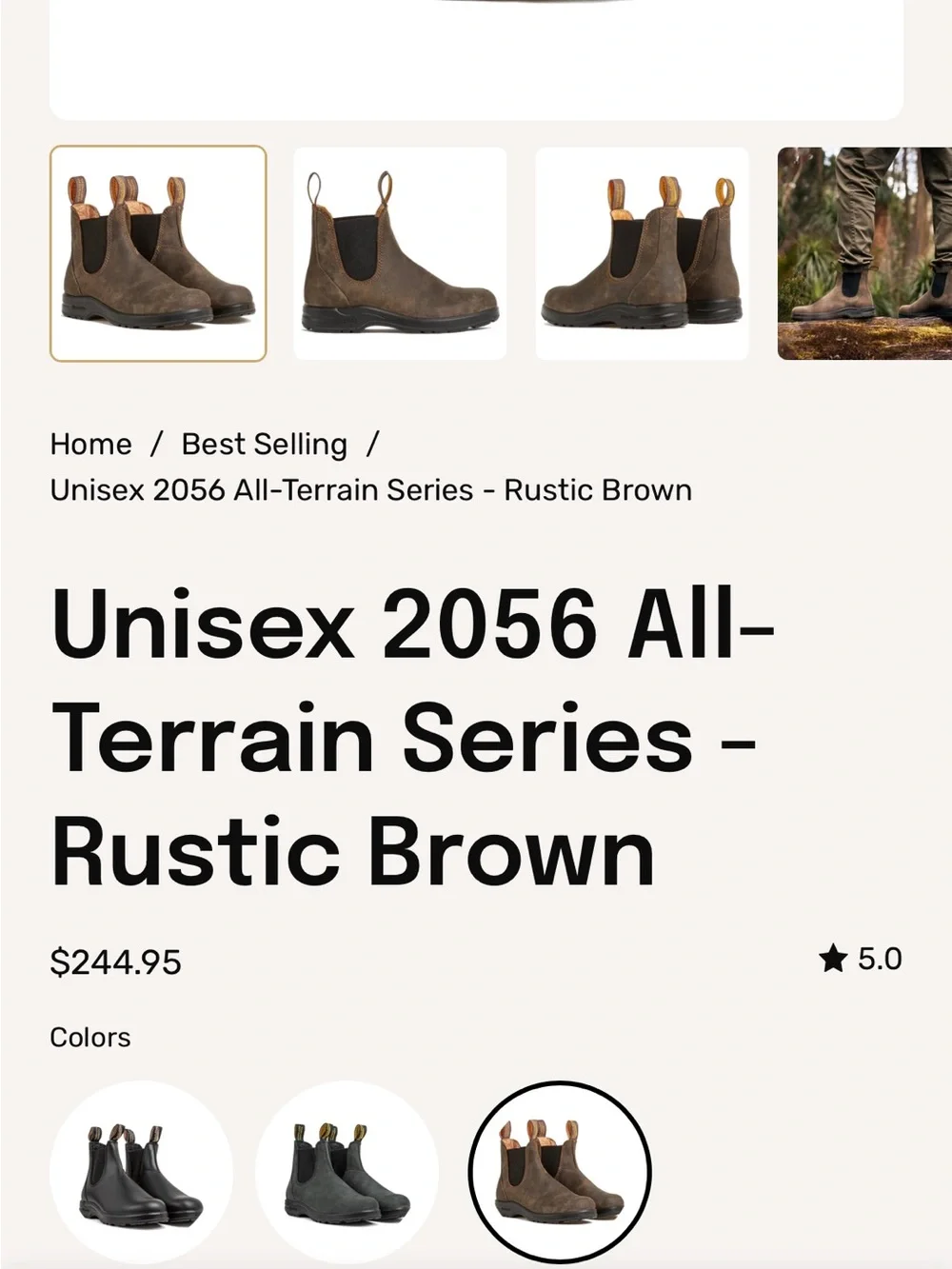 Blundstone Brown Distressed Leather Chukka Boots